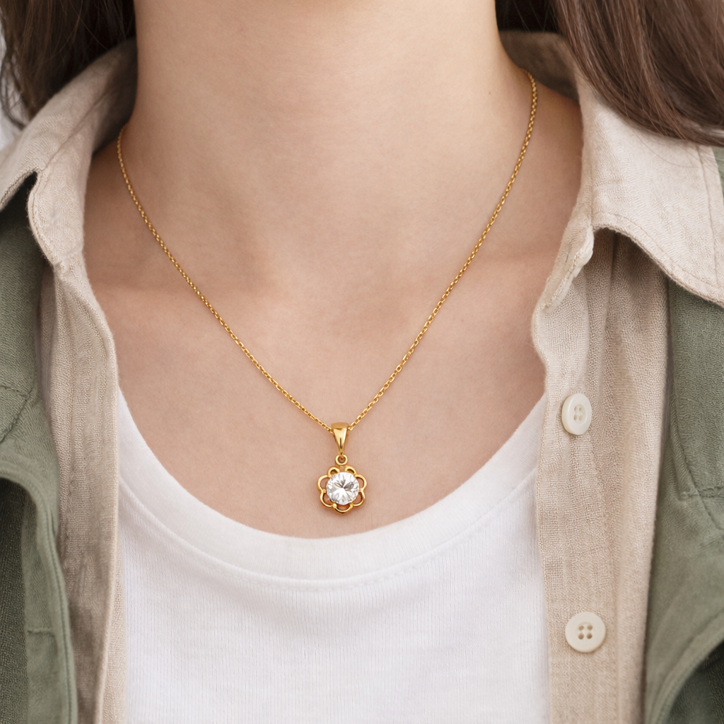 Floral Chain Pendant Set