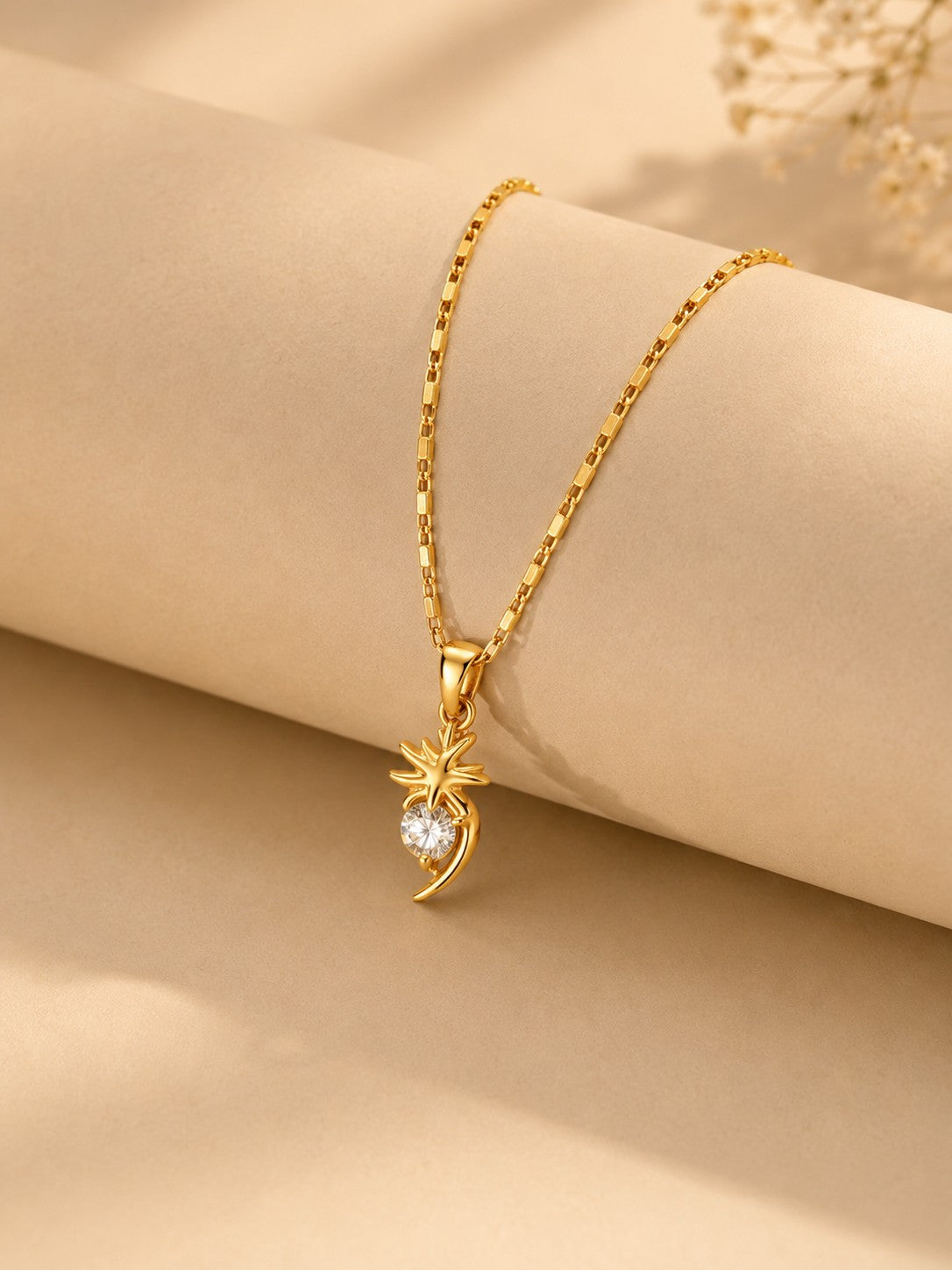 Half Heart Chain Pendant Set