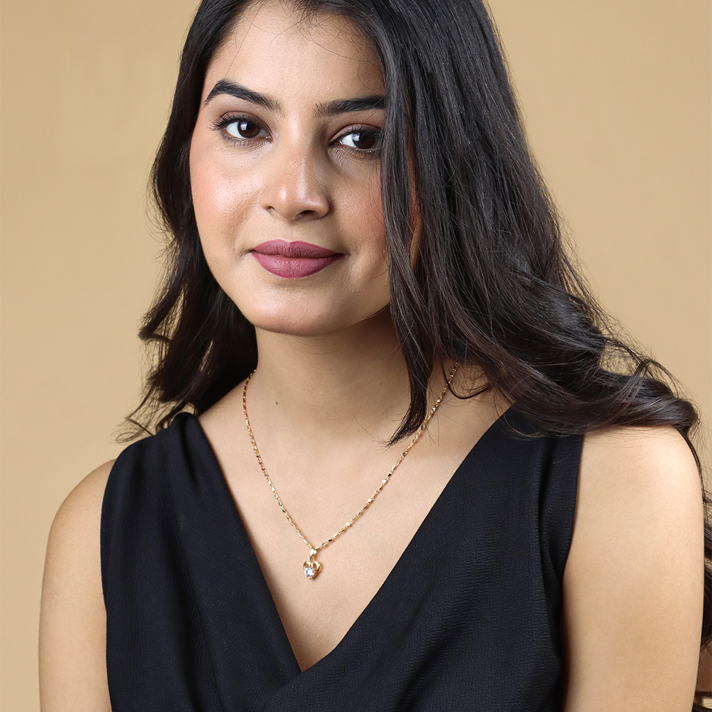 Heart Drop Chain Pendant Set