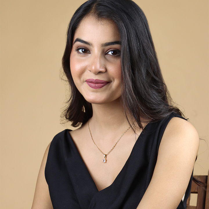 Princess Cut Chain Pendant Set