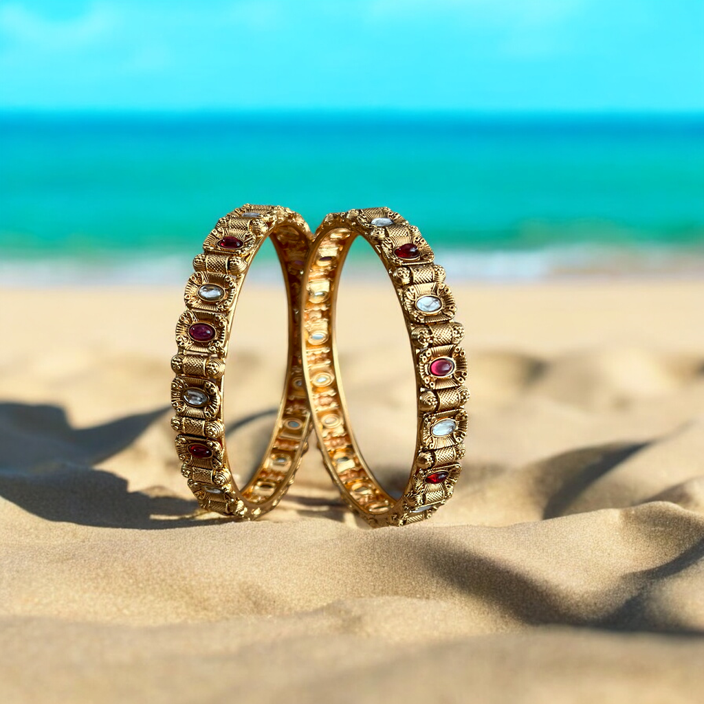 Garnisha Rajwadi Bangles Set