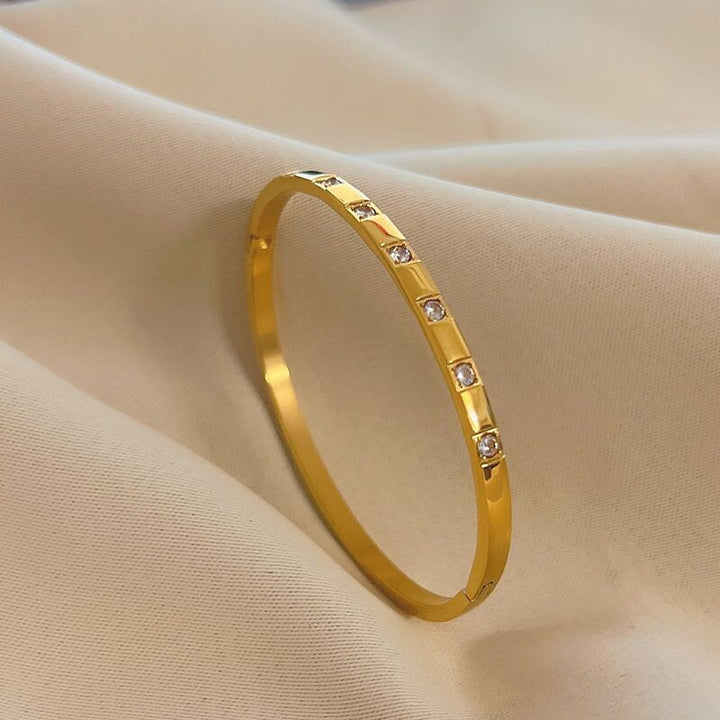 Dazzling Stone Bangle Bracelet