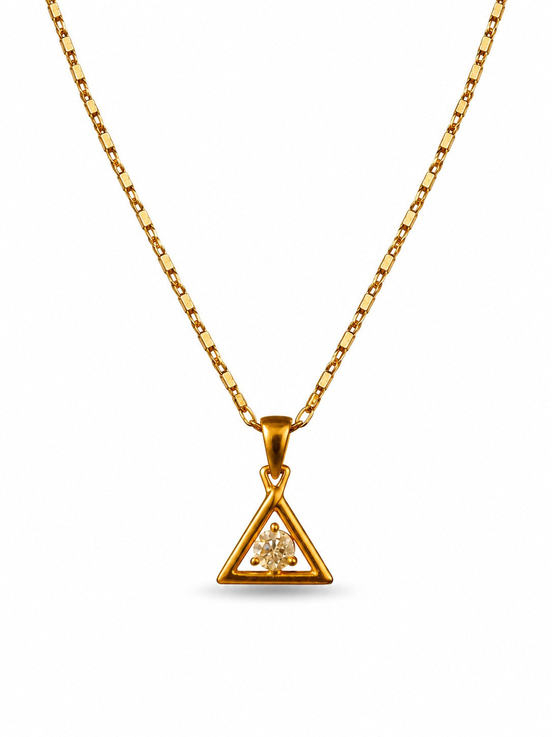 Pyramid Shape Chain Pendant Set