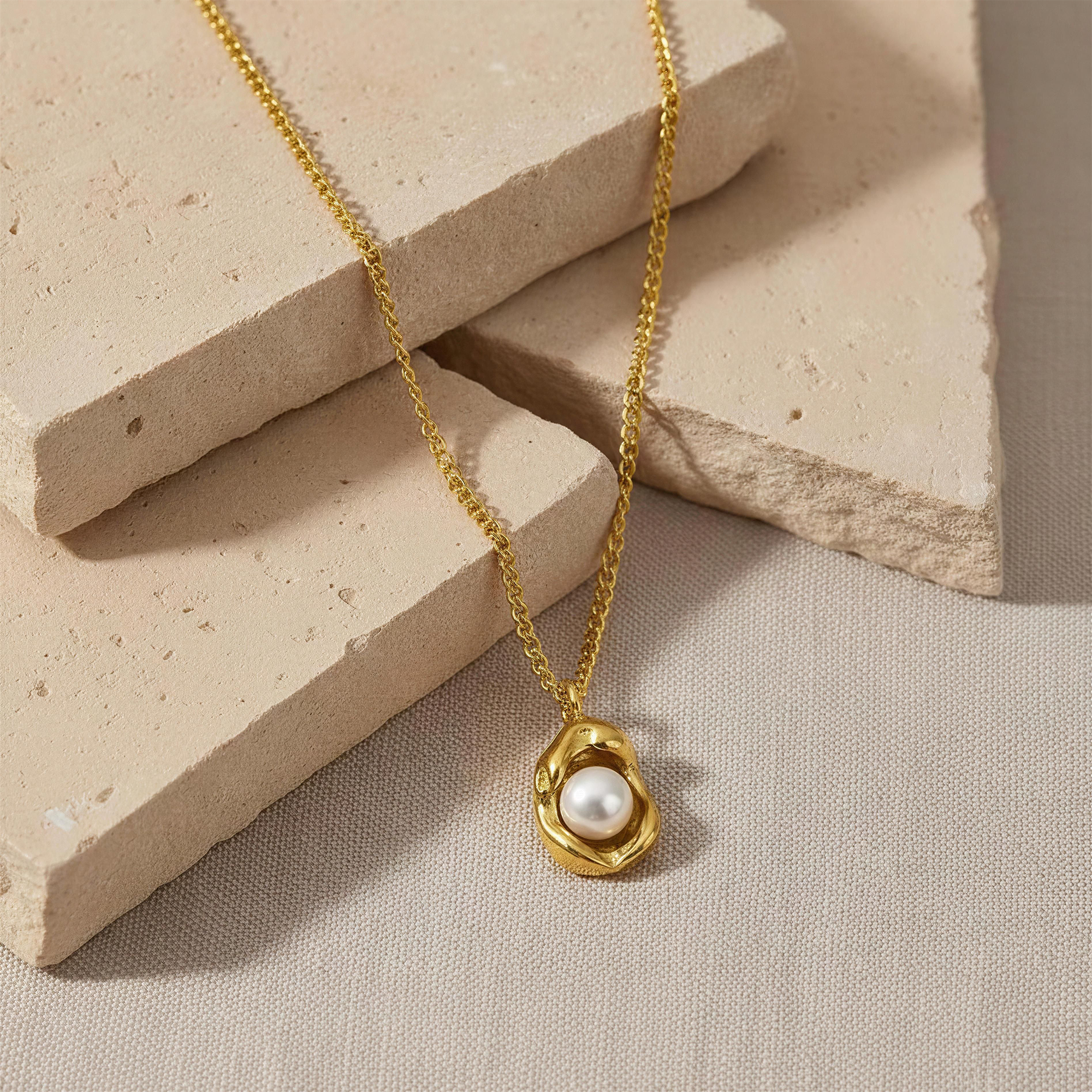 Moon in Gold Necklace