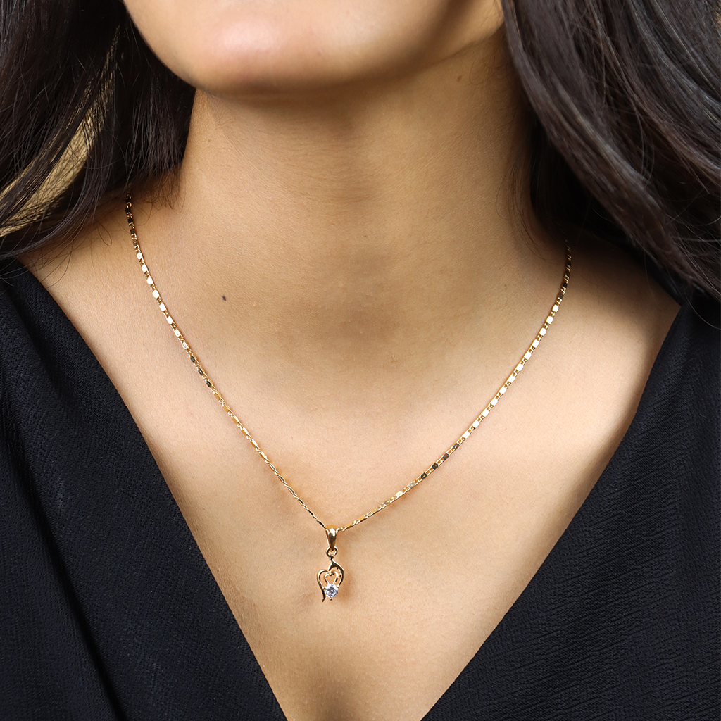 Trisool Shape Chain Pendant Set