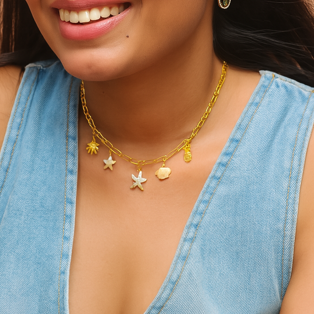 Beach Bliss Charm Chain Necklace