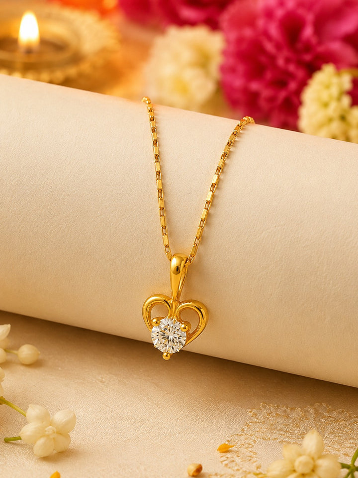 Heart Drop Chain Pendant Set