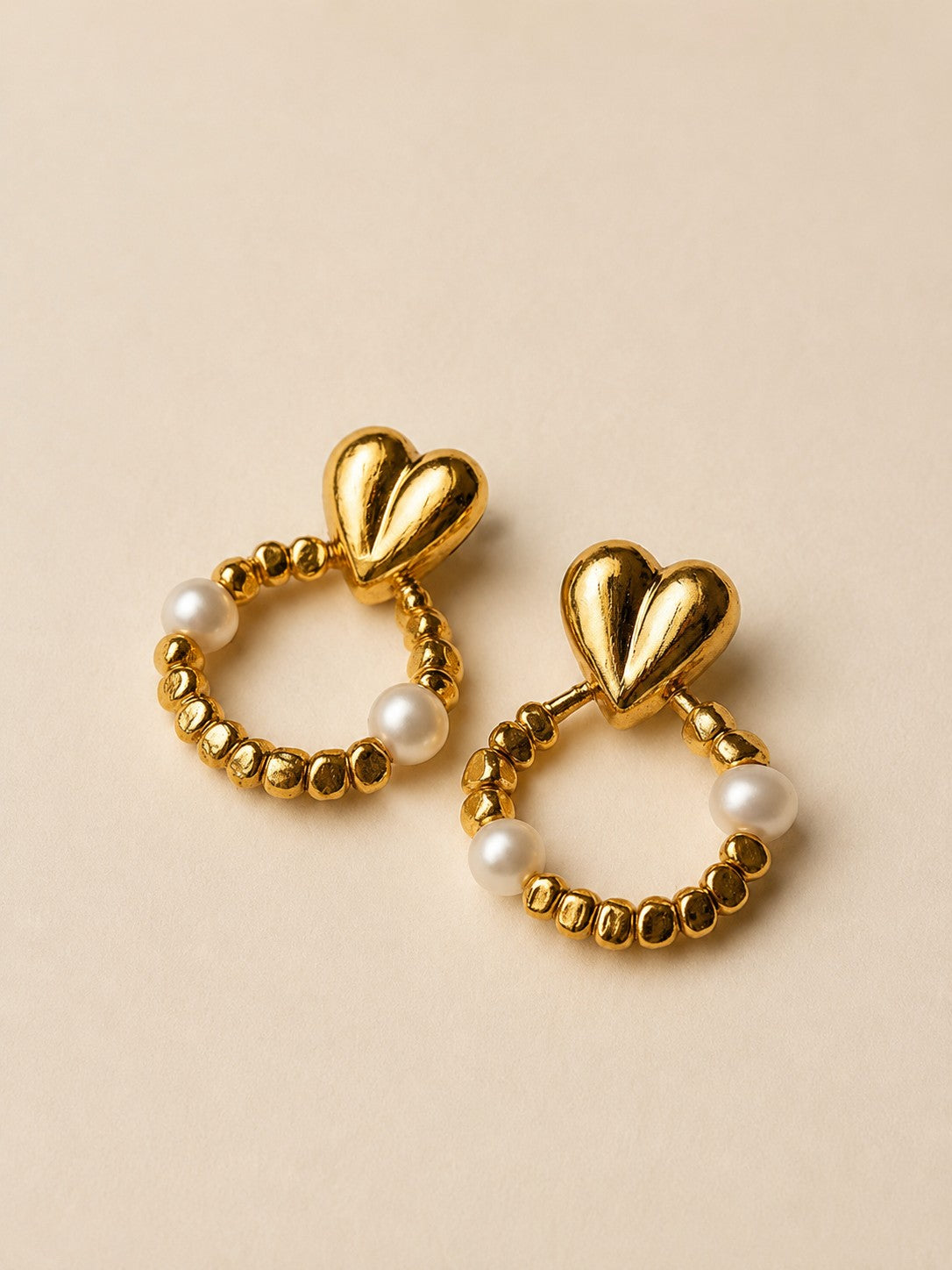 Aurelia  Pearl Hearts Hoops