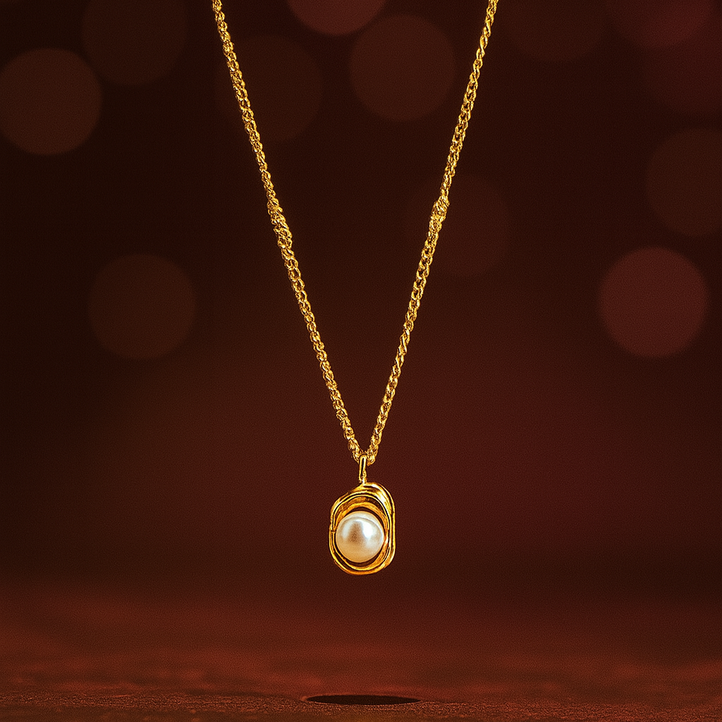 Moon in Gold Necklace