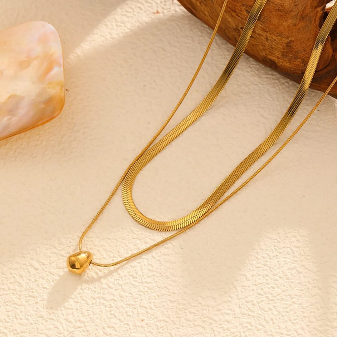 Gilded Drop Necklace