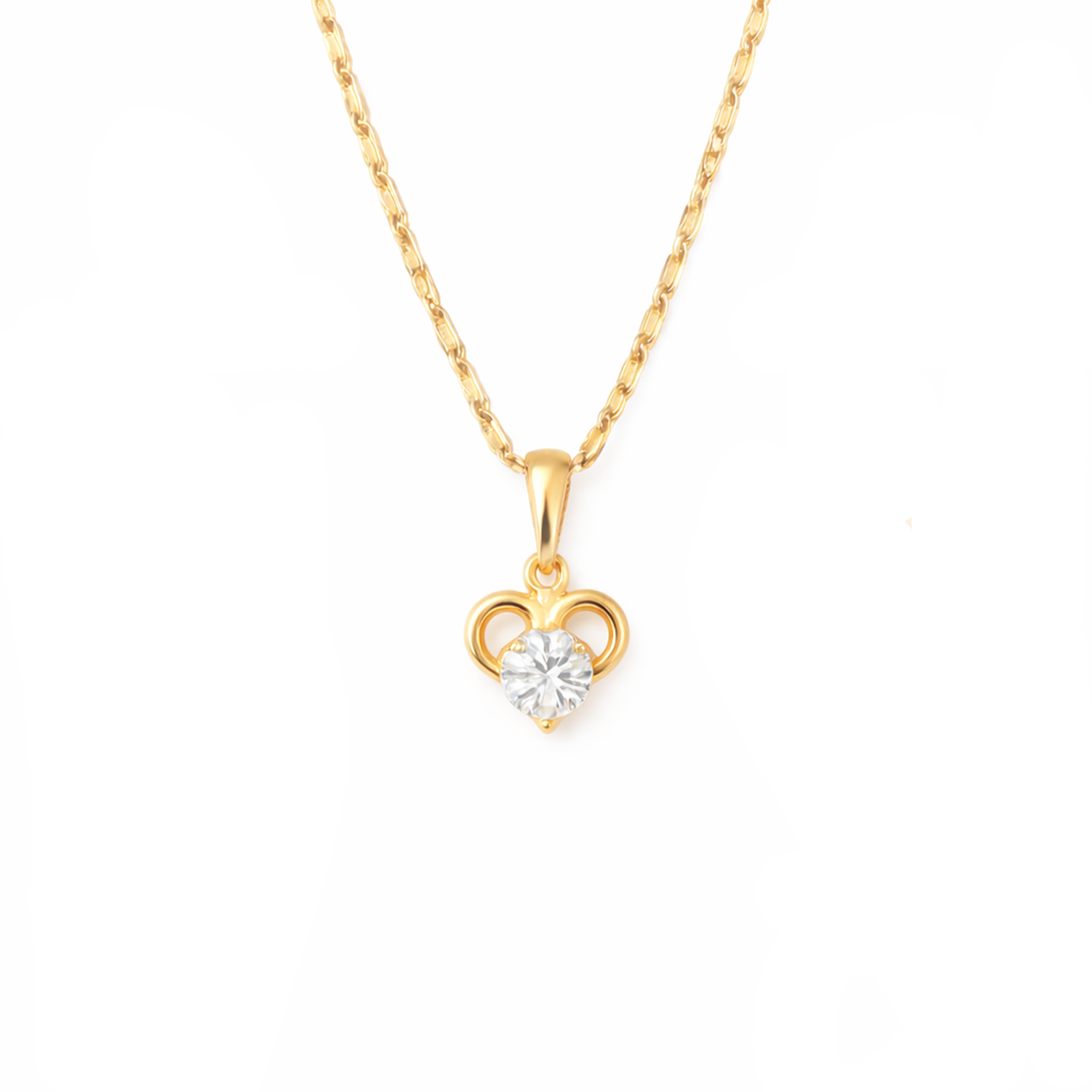 Heart Drop Chain Pendant Set