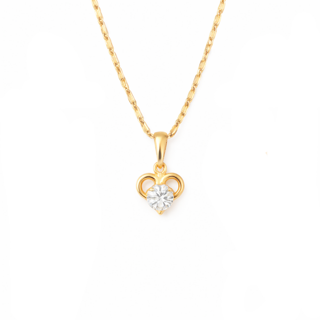 Heart Drop Chain Pendant Set
