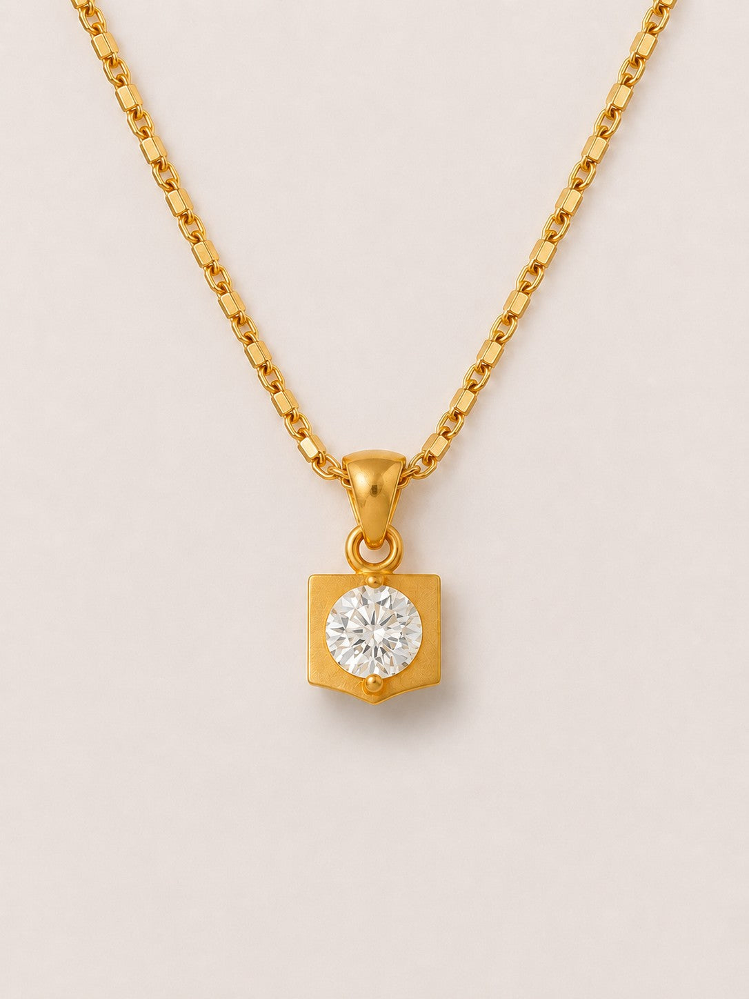 Square Pyramid Drop Chain Pendant Set