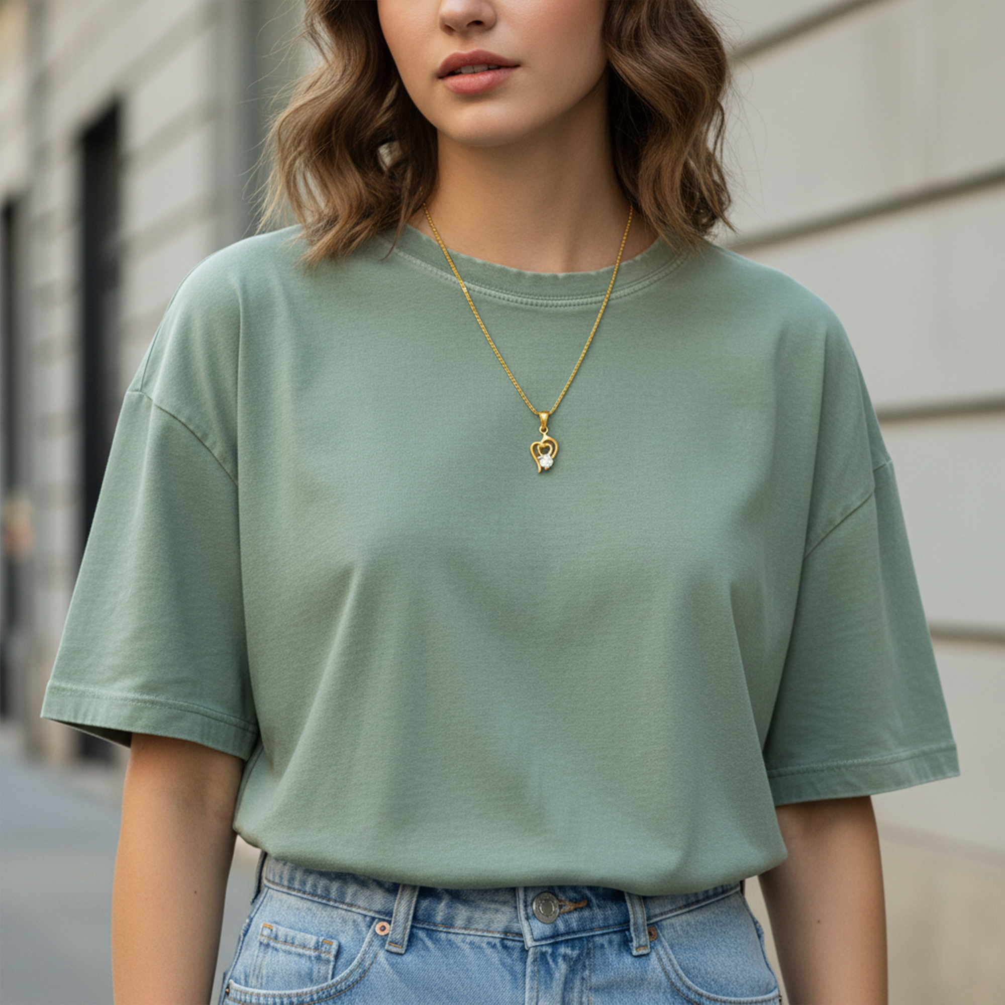 Trisool Shape Chain Pendant Set