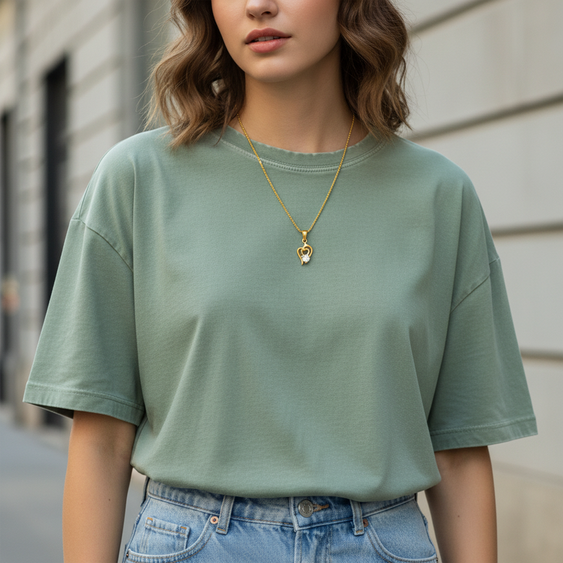 Trisool Shape Chain Pendant Set