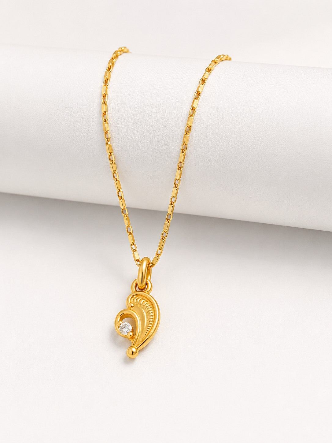 Leaf Heart Chain Pendant Set