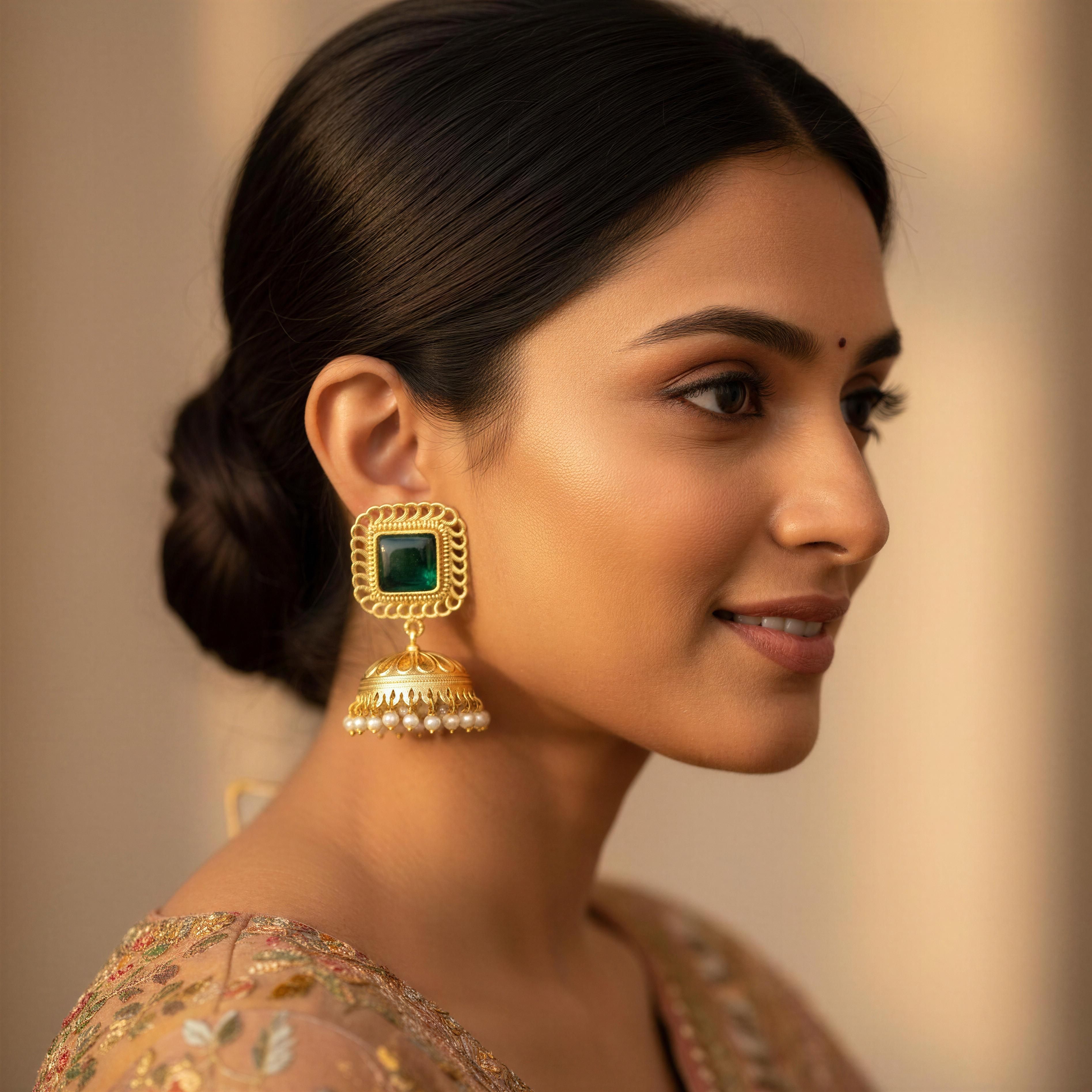 Basu Jhumki Earrings