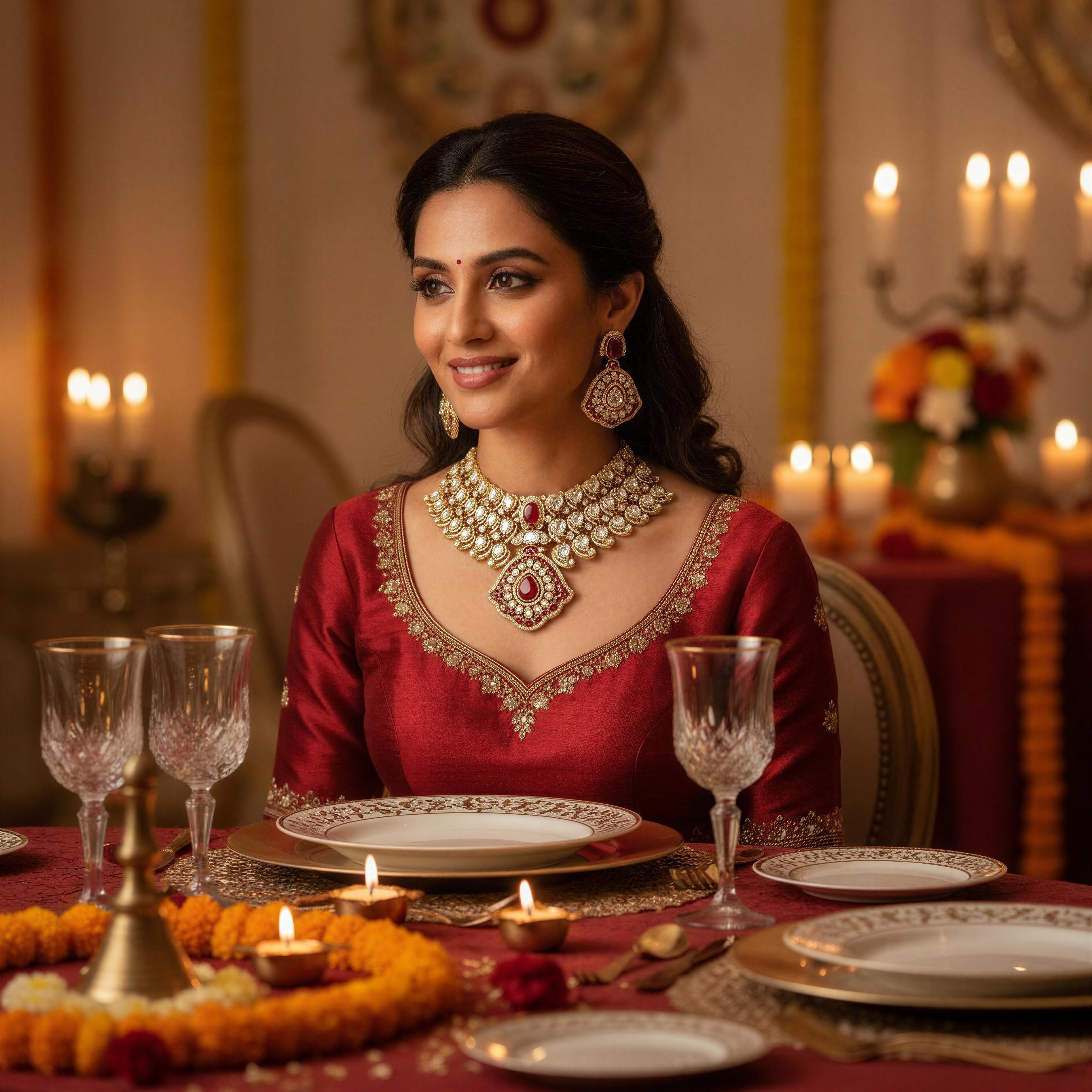 Royal Ruby Kundan Necklace Set