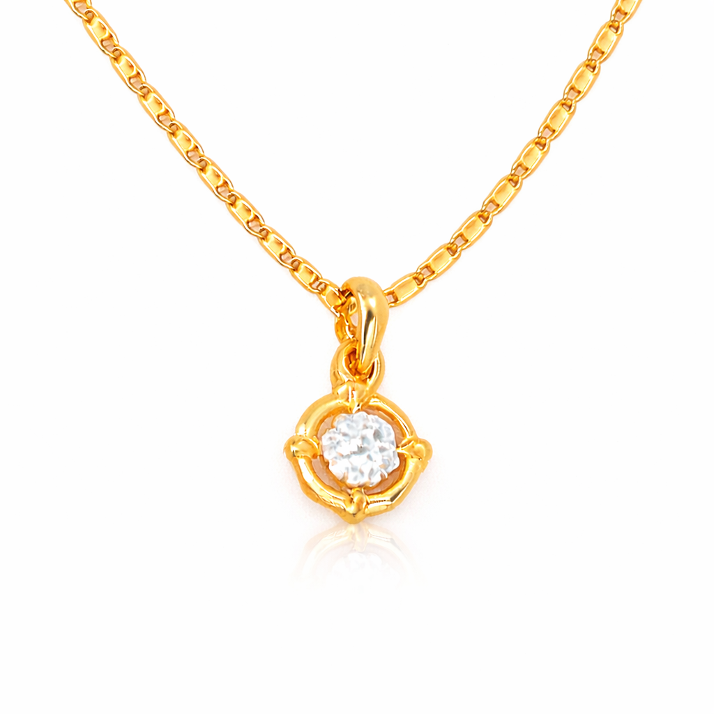 Circle Drop Chain Pendant Set