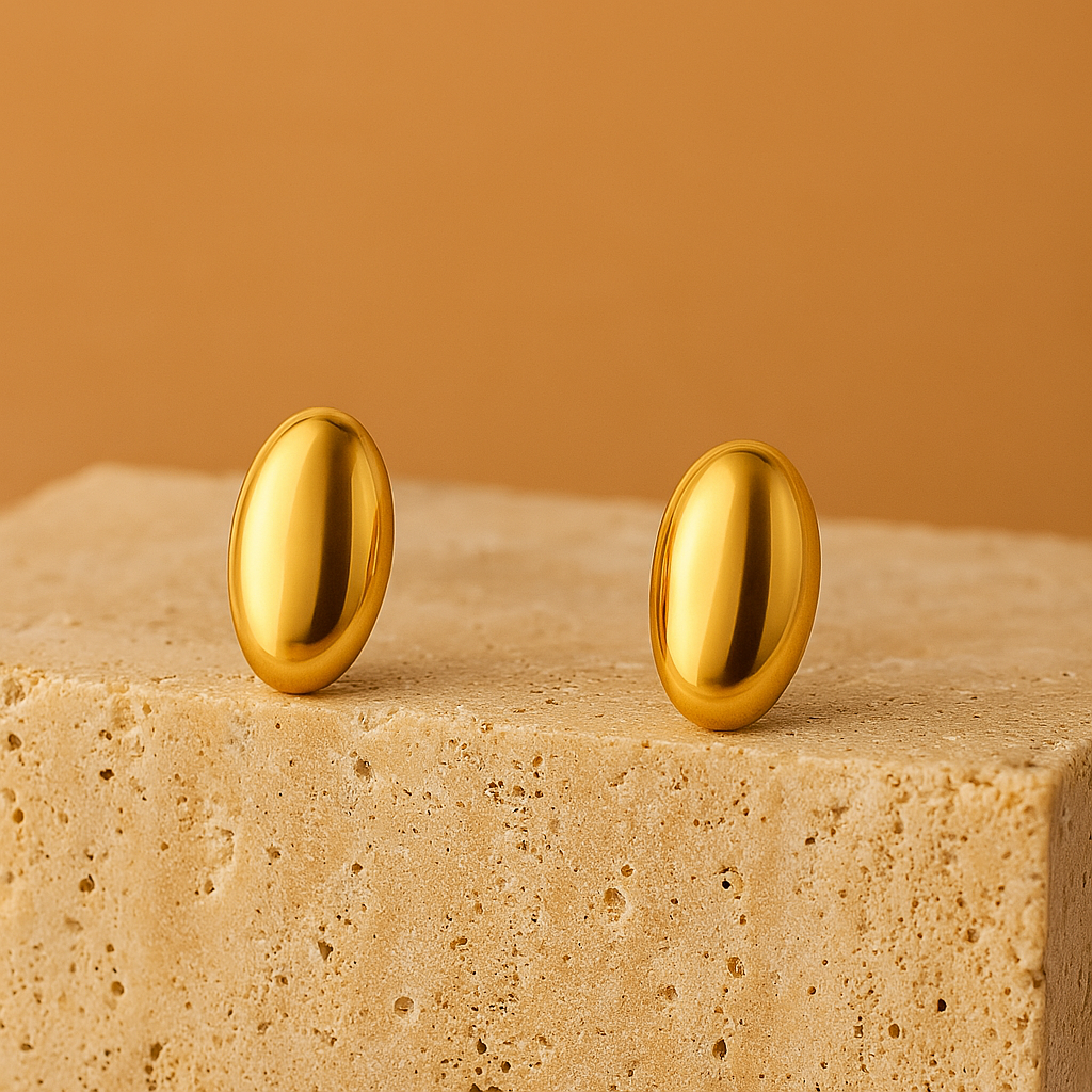 Golden Pebble Studs