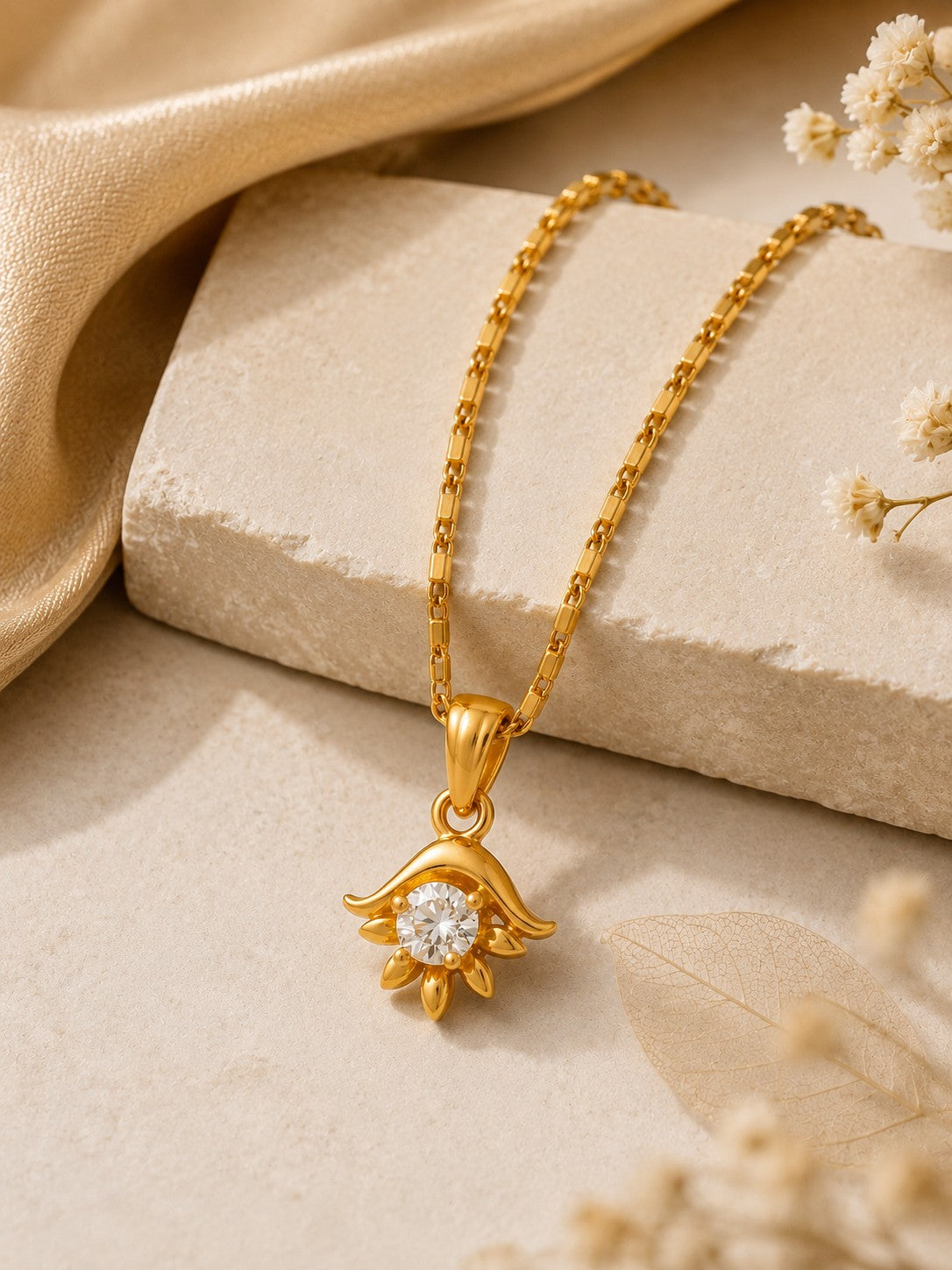 U Flower Chain Pendant Set