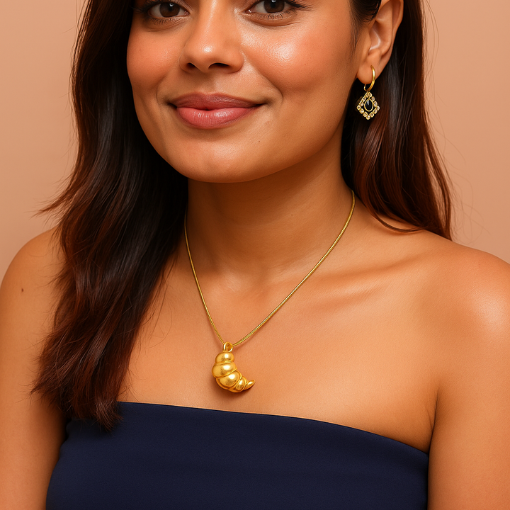 Croissant Charm Necklace