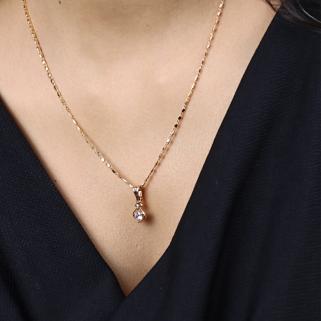 Tear Drop Chain Pendant Set