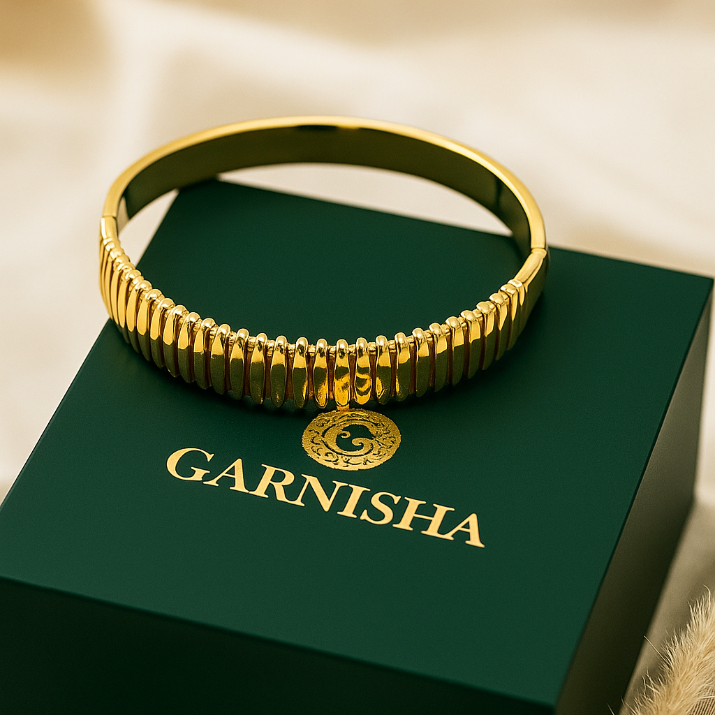 Golden Ribbed Bracelet