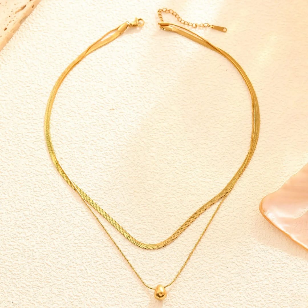 Gilded Drop Necklace