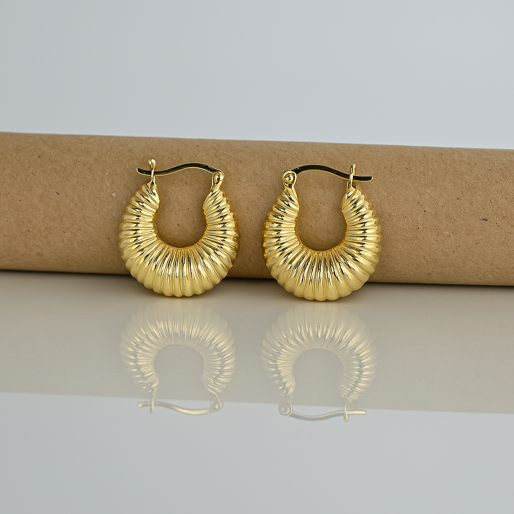 18k Gold Carina Hoop Earrings