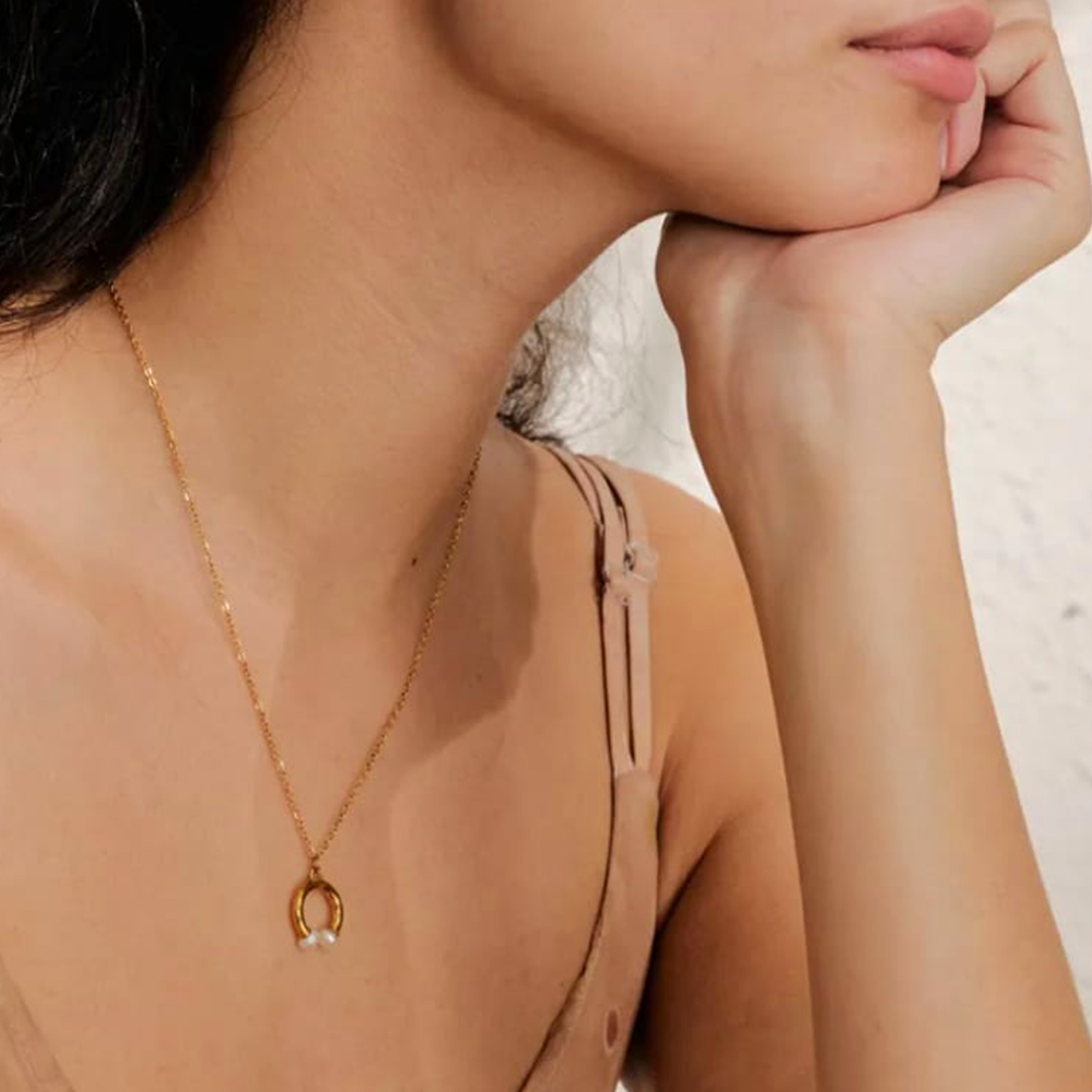 Pearl Horseshoe Pendant