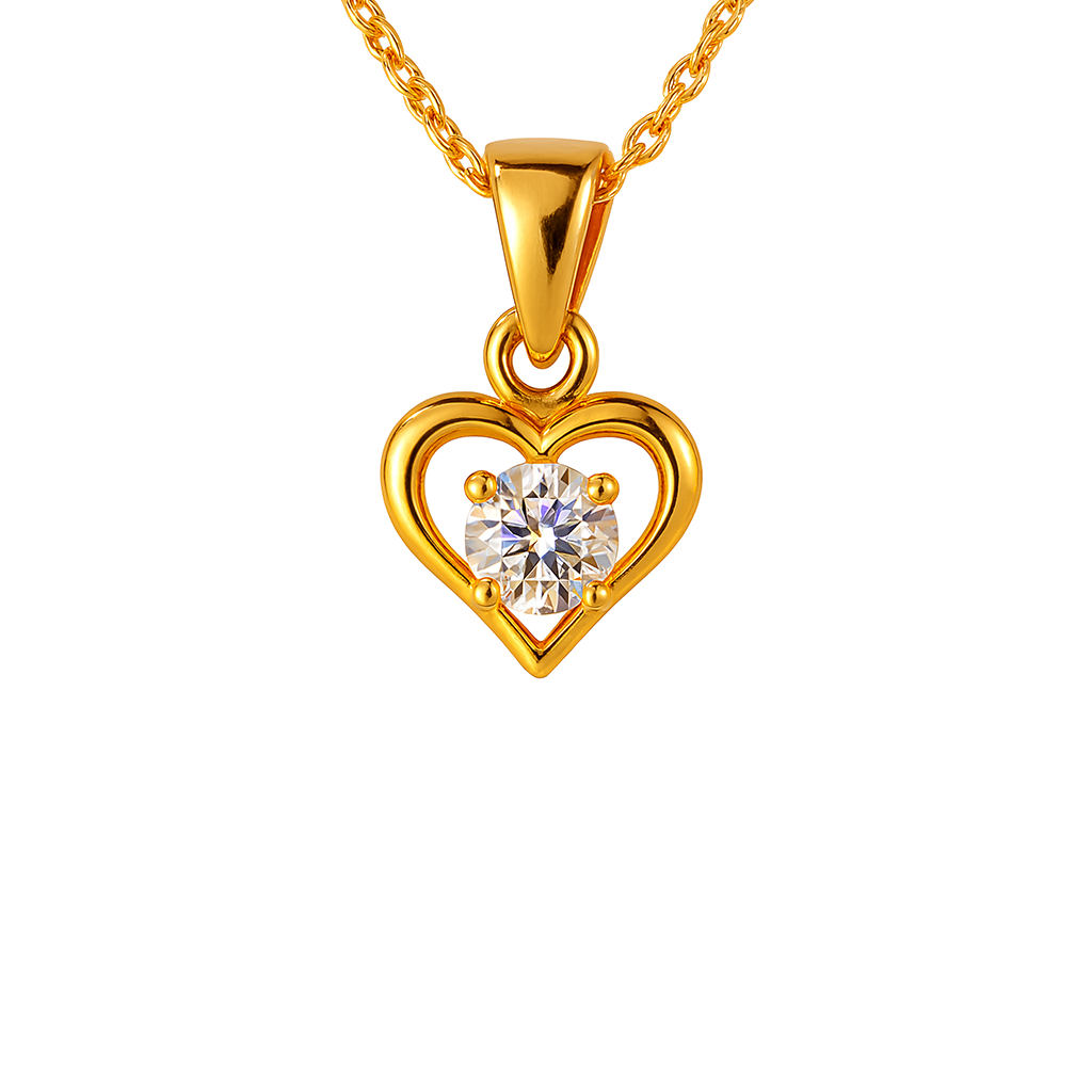 Heart Shape Chain Pendant Set