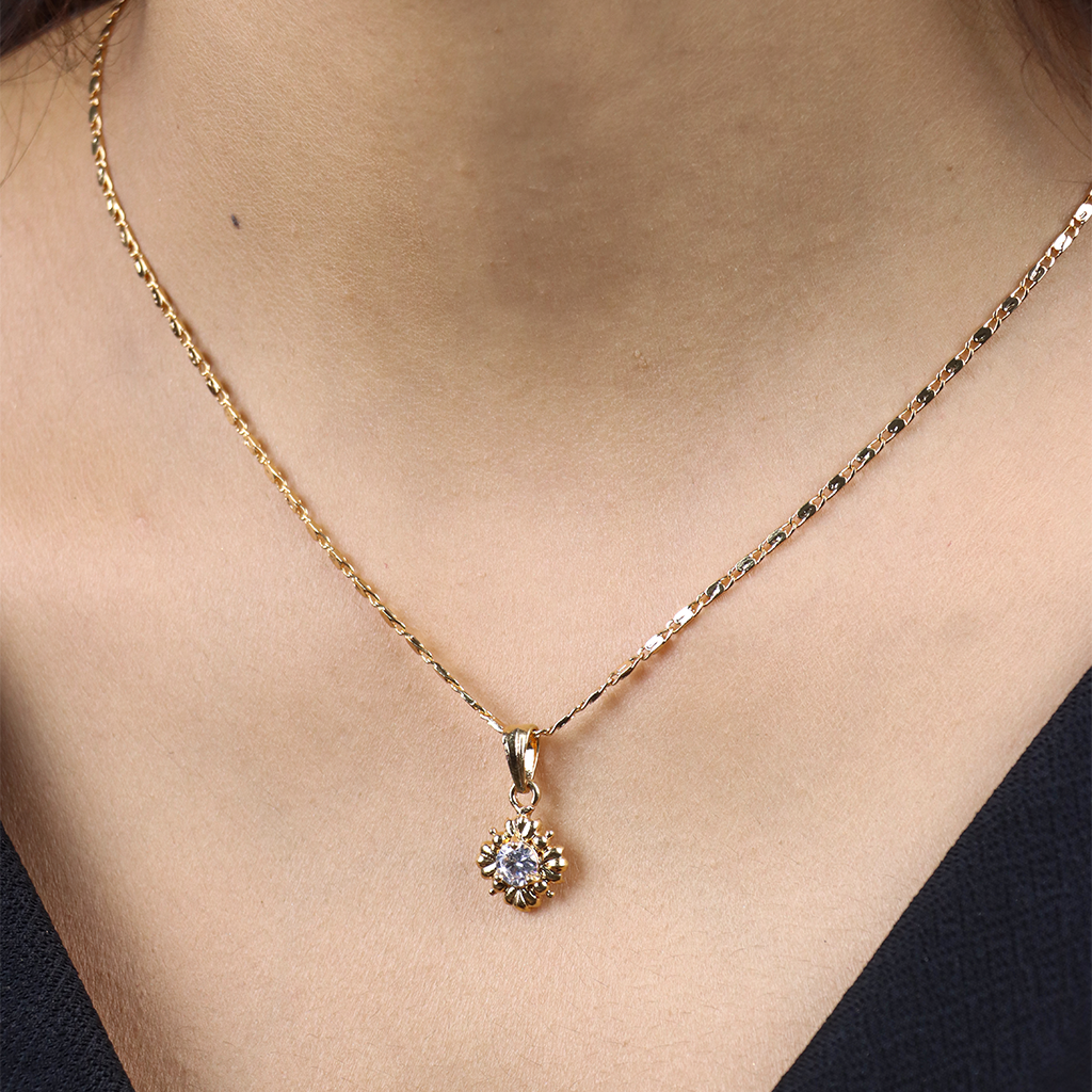 Hibiscus Chain Pendant Set