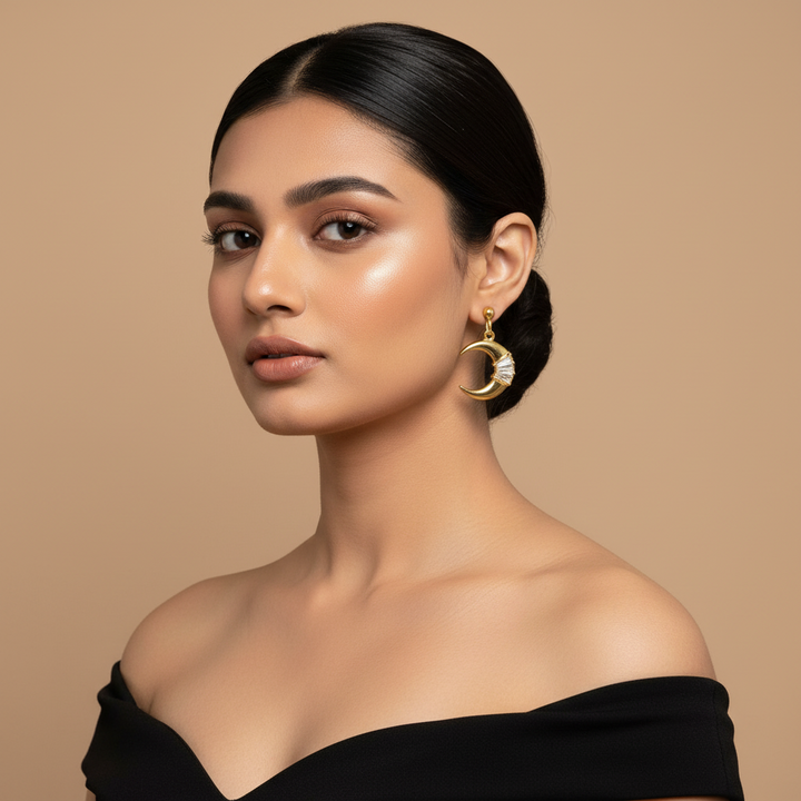 Moon Stud Earrings
