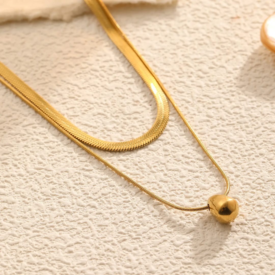 Gilded Drop Necklace