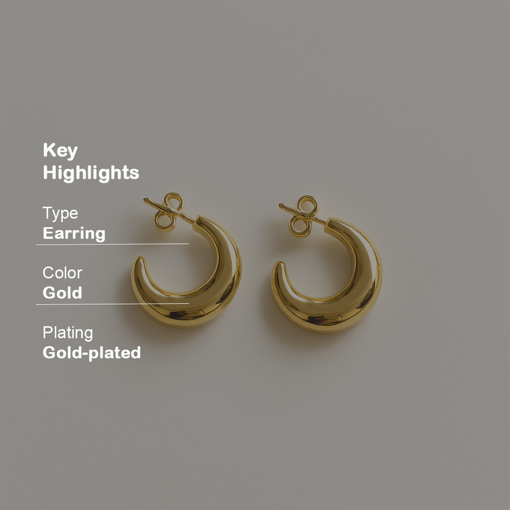 18k Gold Amata hoop Earrings