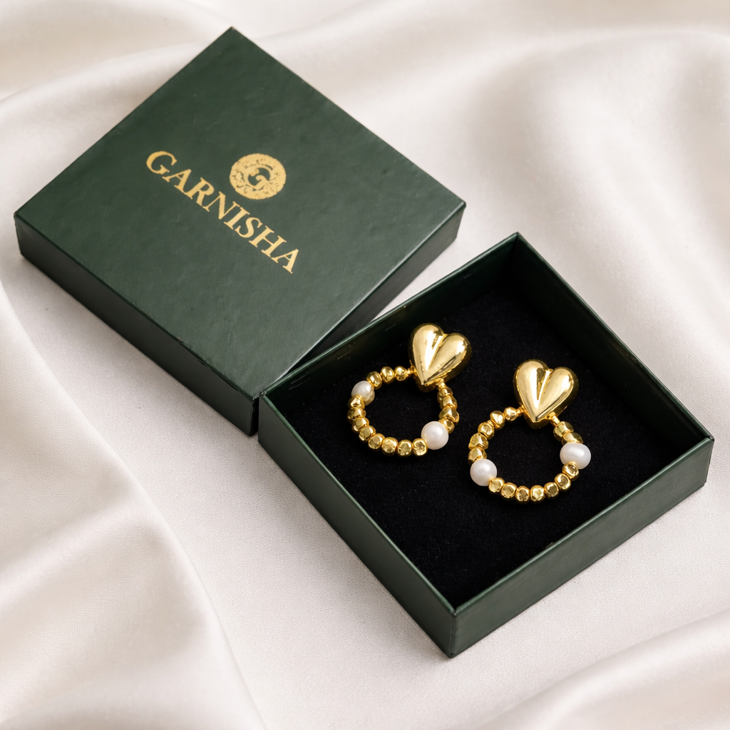 Aurelia  Pearl Hearts Hoops