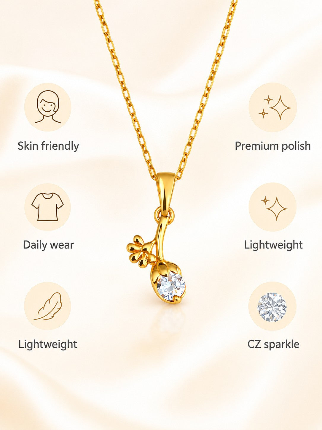 Tree Shape Chain Pendant Set