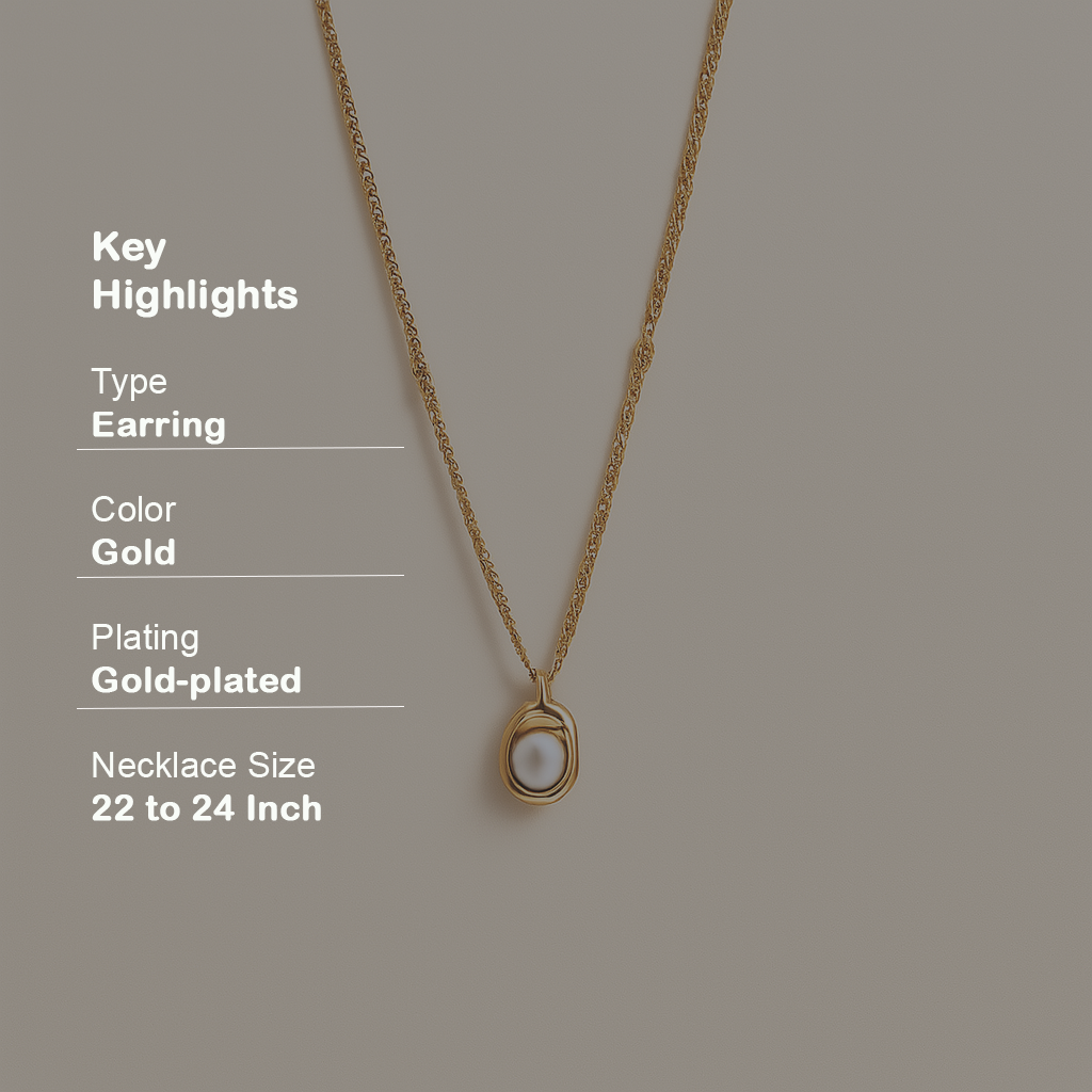 Moon in Gold Necklace