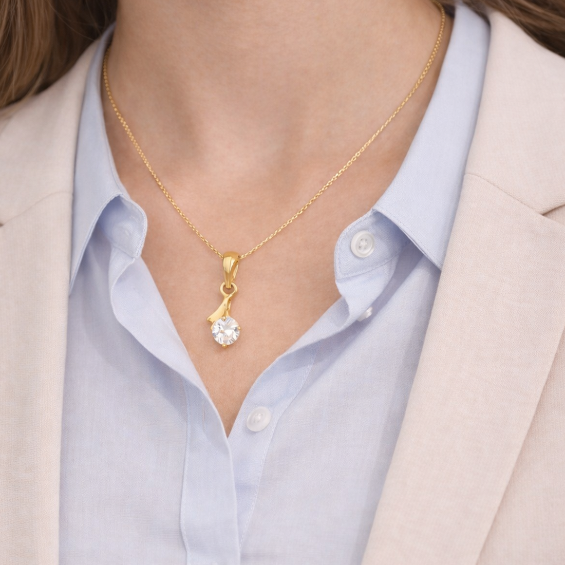 Hand Drop Chain Pendant Set