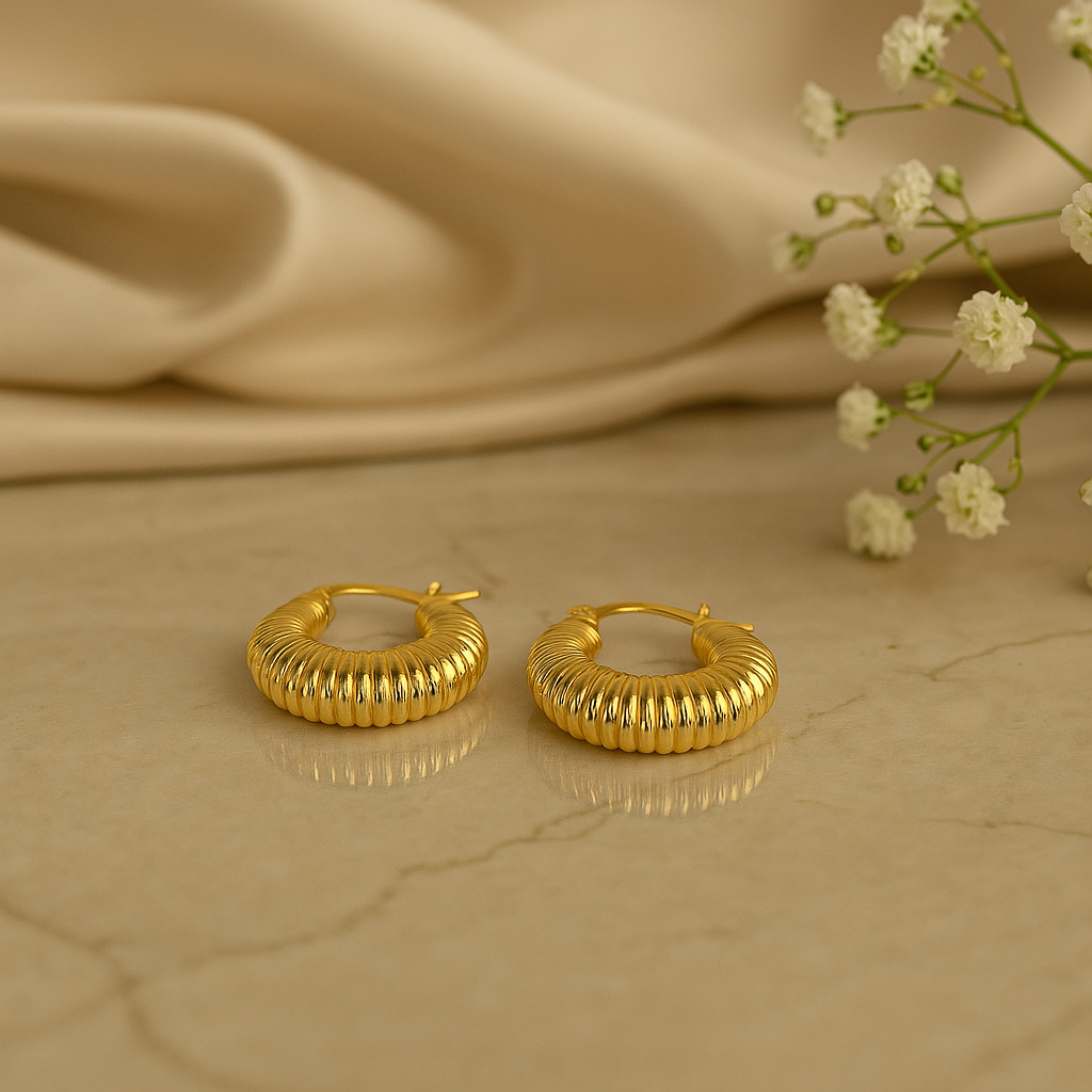 18k Gold Carina Hoop Earrings