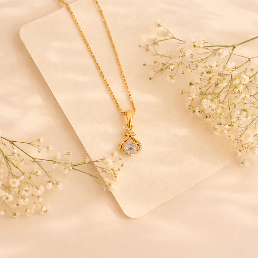 Tear Drop Chain Pendant Set