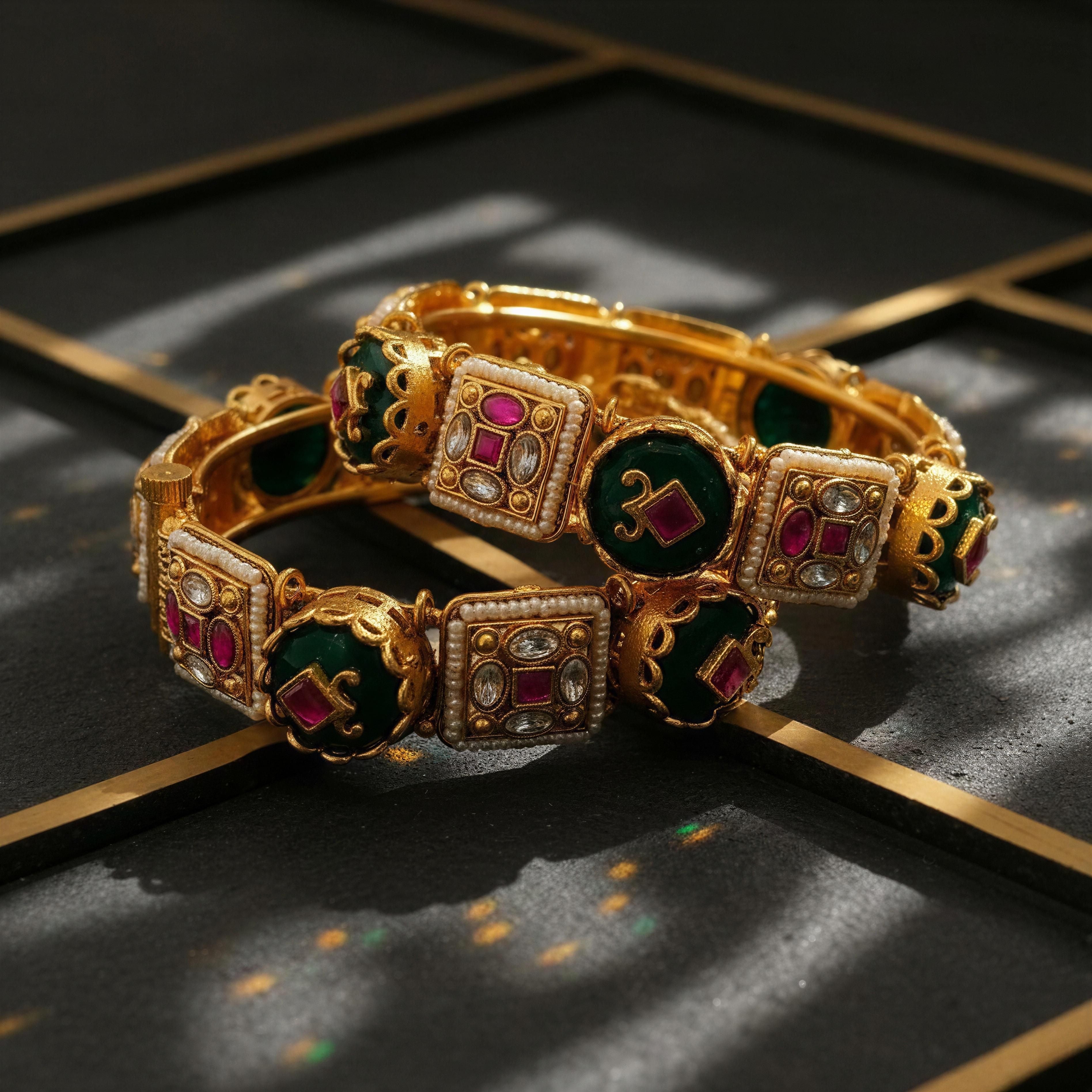 Aabharan Heritage Kada  (Set of 2)