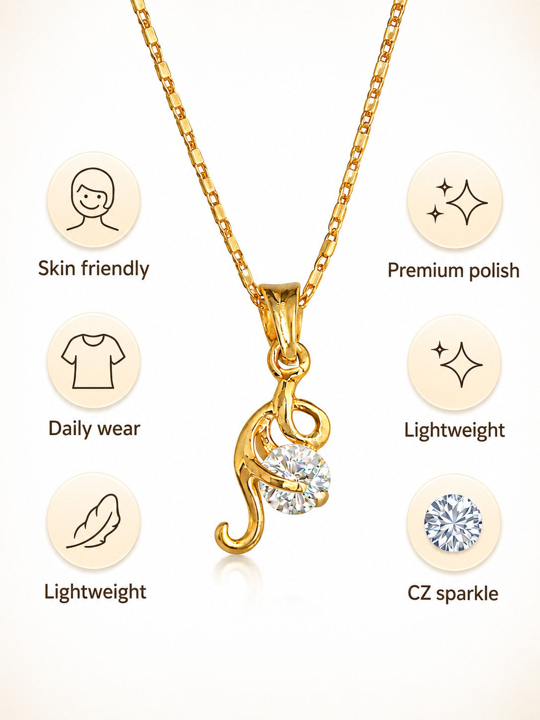Angle Wings Chain Pendant Set
