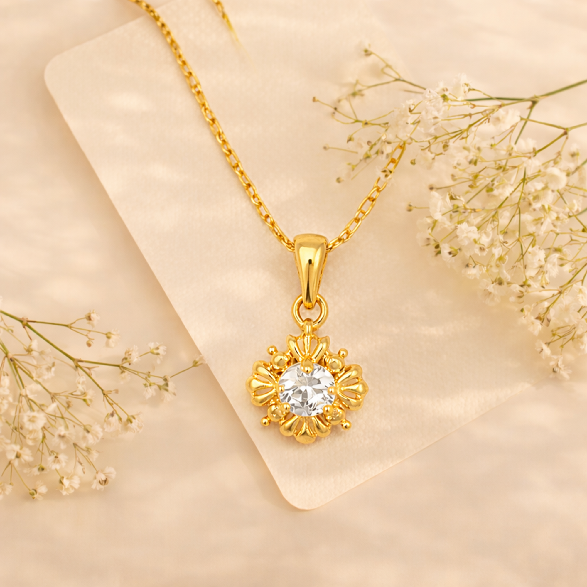 Hibiscus Chain Pendant Set