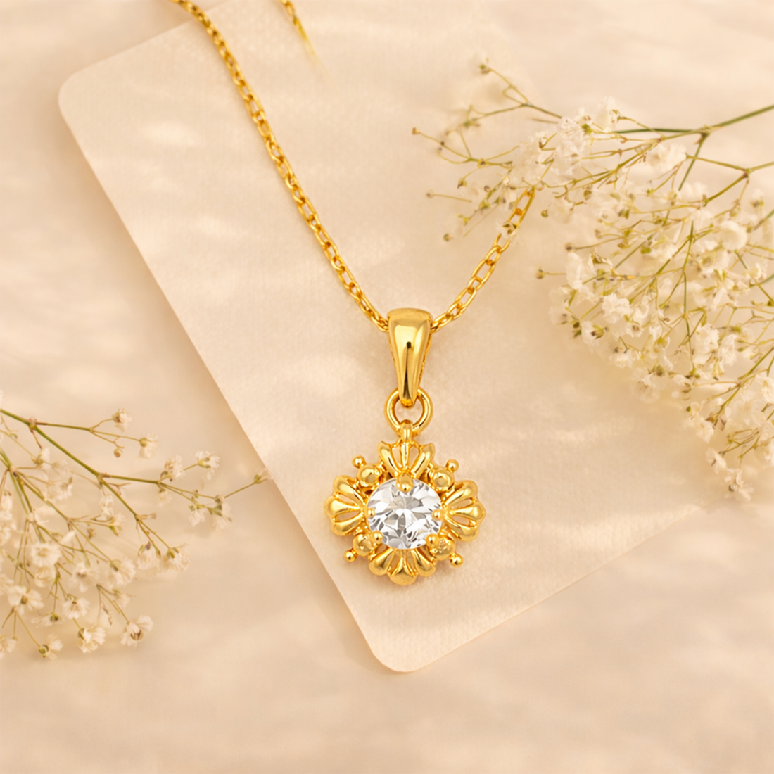 Hibiscus Chain Pendant Set