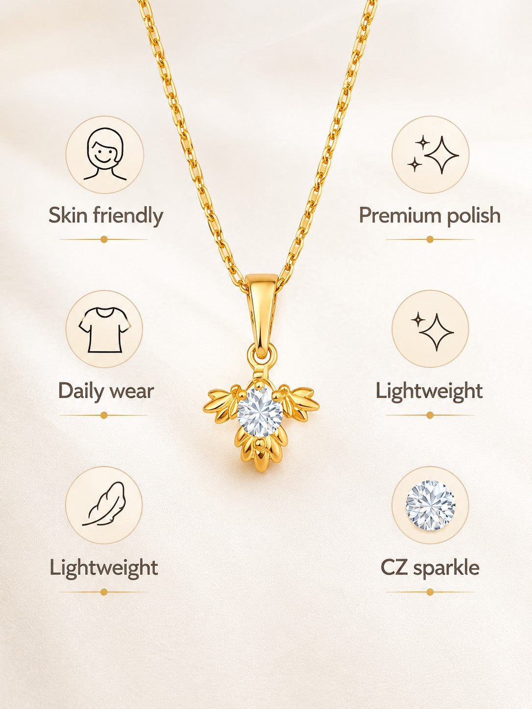 Floral Chain Pendant Set