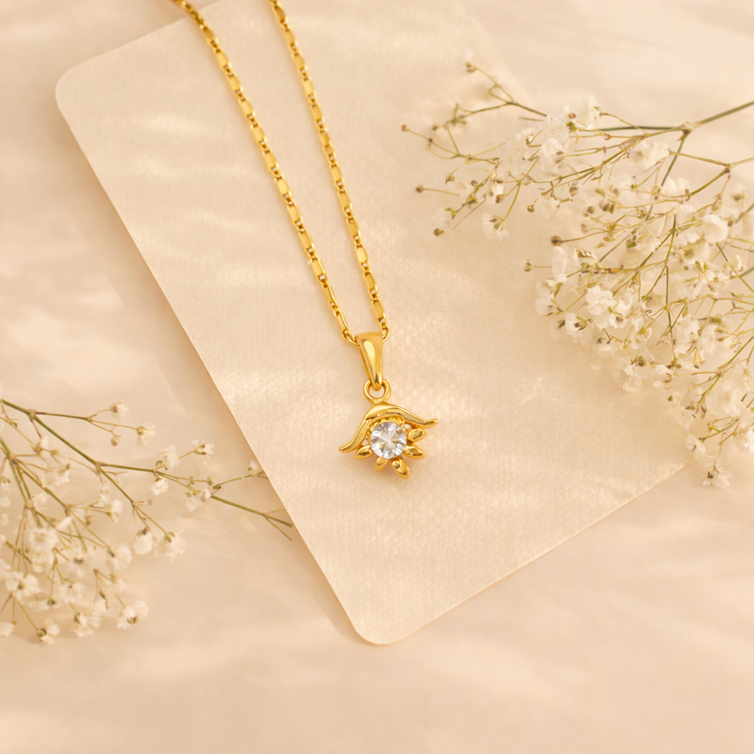 U Flower Chain Pendant Set