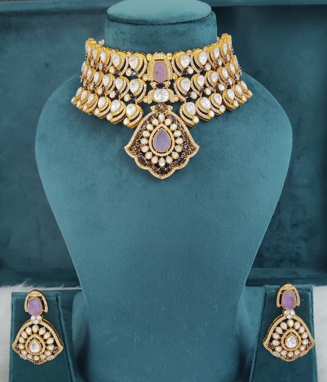 Royal Ruby Kundan Necklace Set