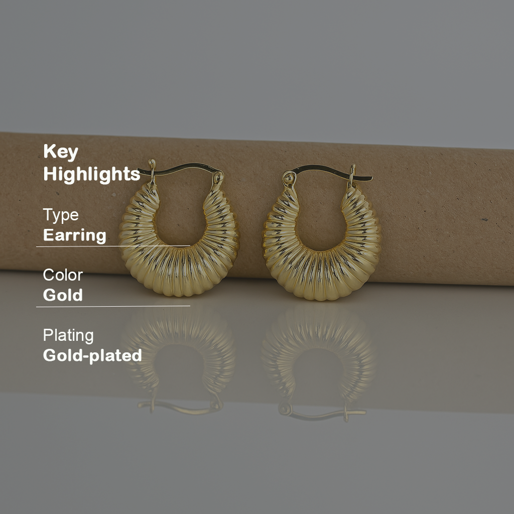 18k Gold Carina Hoop Earrings